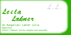 leila lakner business card